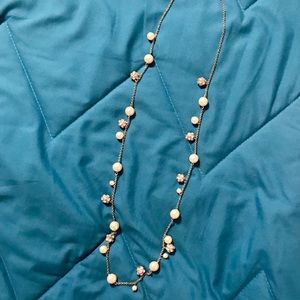 Long Necklace ~ Sparkle and Pearl